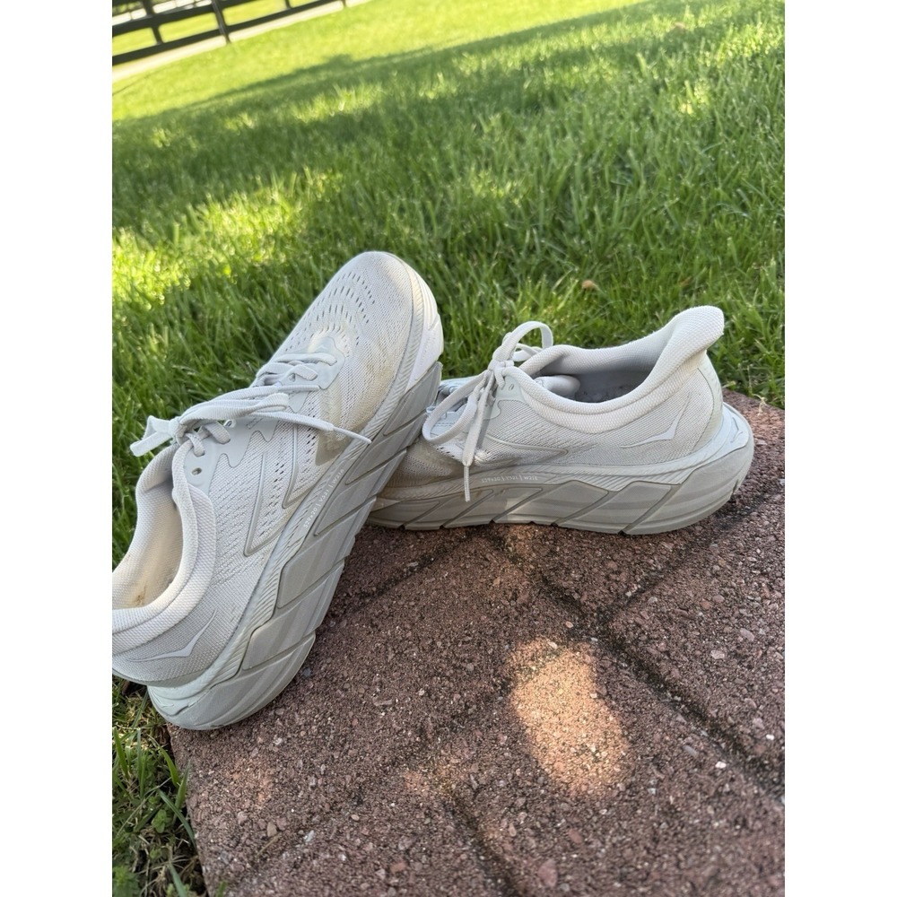 Hoka One One Arahi 5 Running Shoes Sneakers Women's Size 8 White Gray Athletic - Picture 8 of 16